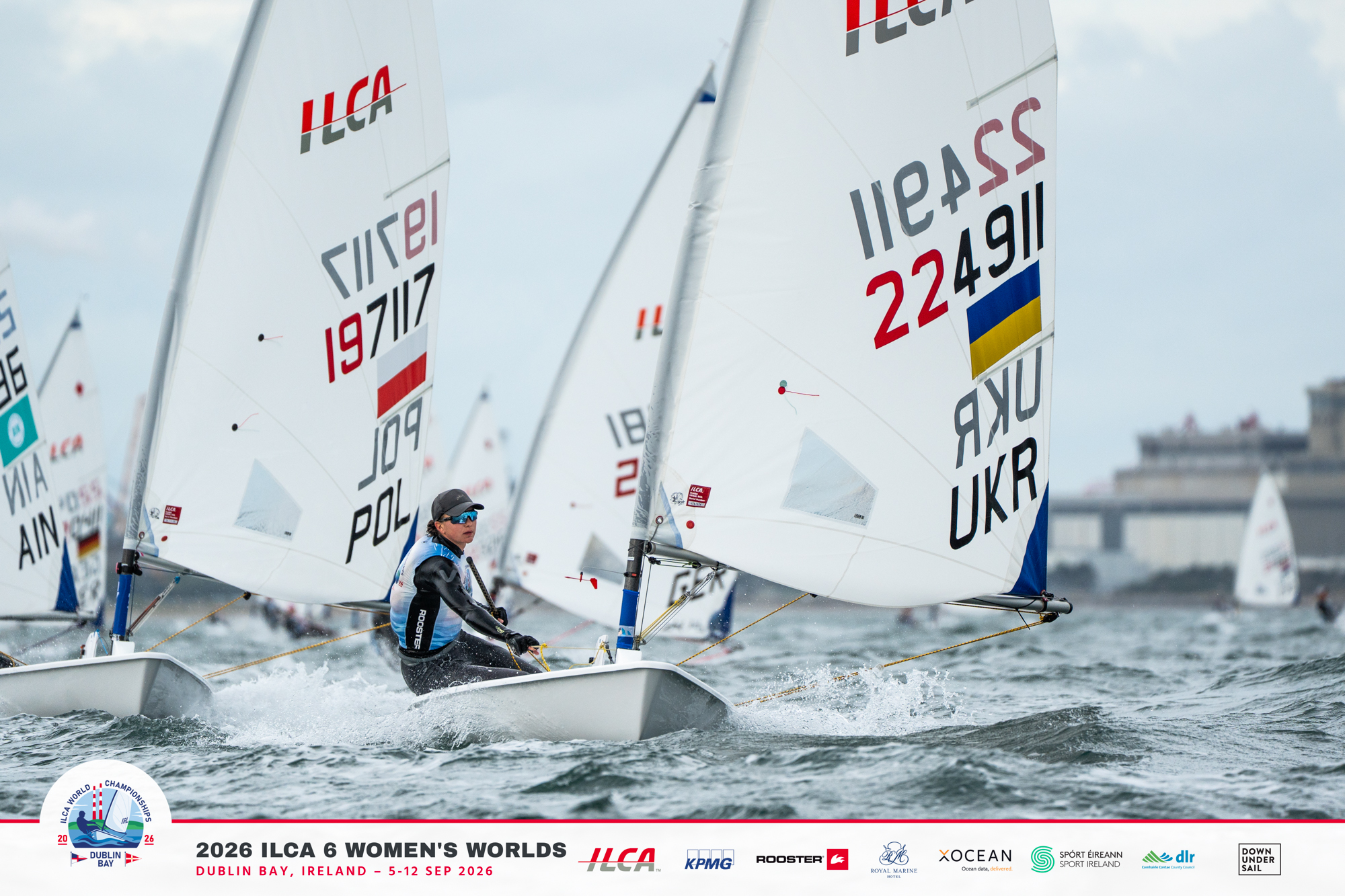 Alina racing under the Ukrainian sail number 224911 in the ILCA 6 fleet