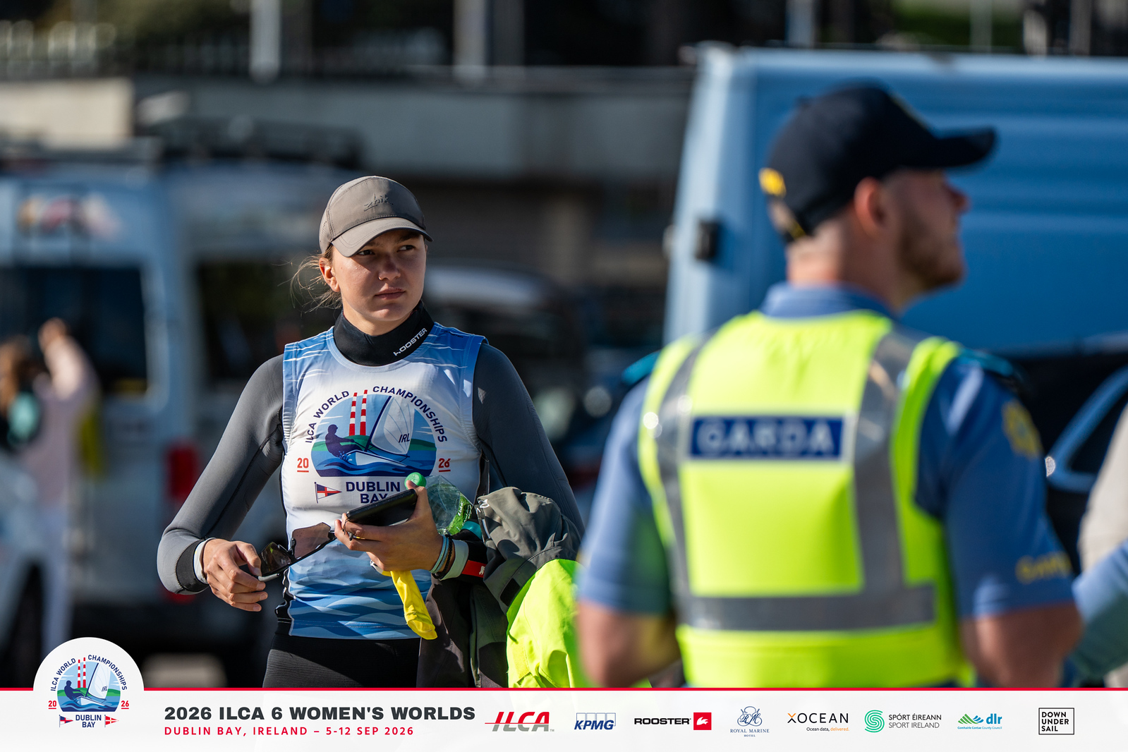 Alina ashore wearing her World Championship racing bib